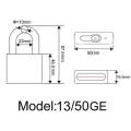 Lock MOK W13/50GE llave con candado de 70 mm al aire libre Cilindro cambiante Cilindro